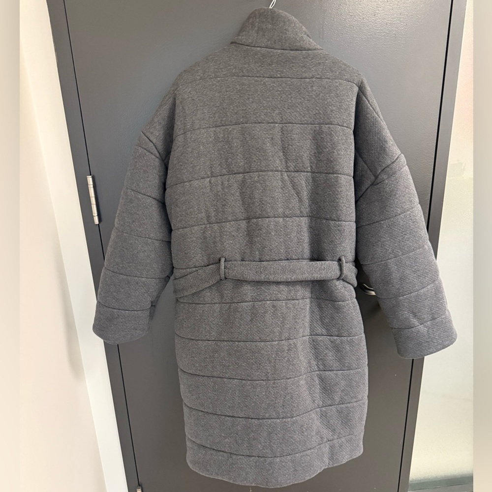 Lunya L-XL NWT (see desc) “Restore” double faces Gray Quilted coat/robe - Picture 16 of 16